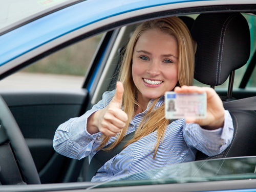 A teen driver with a permit.