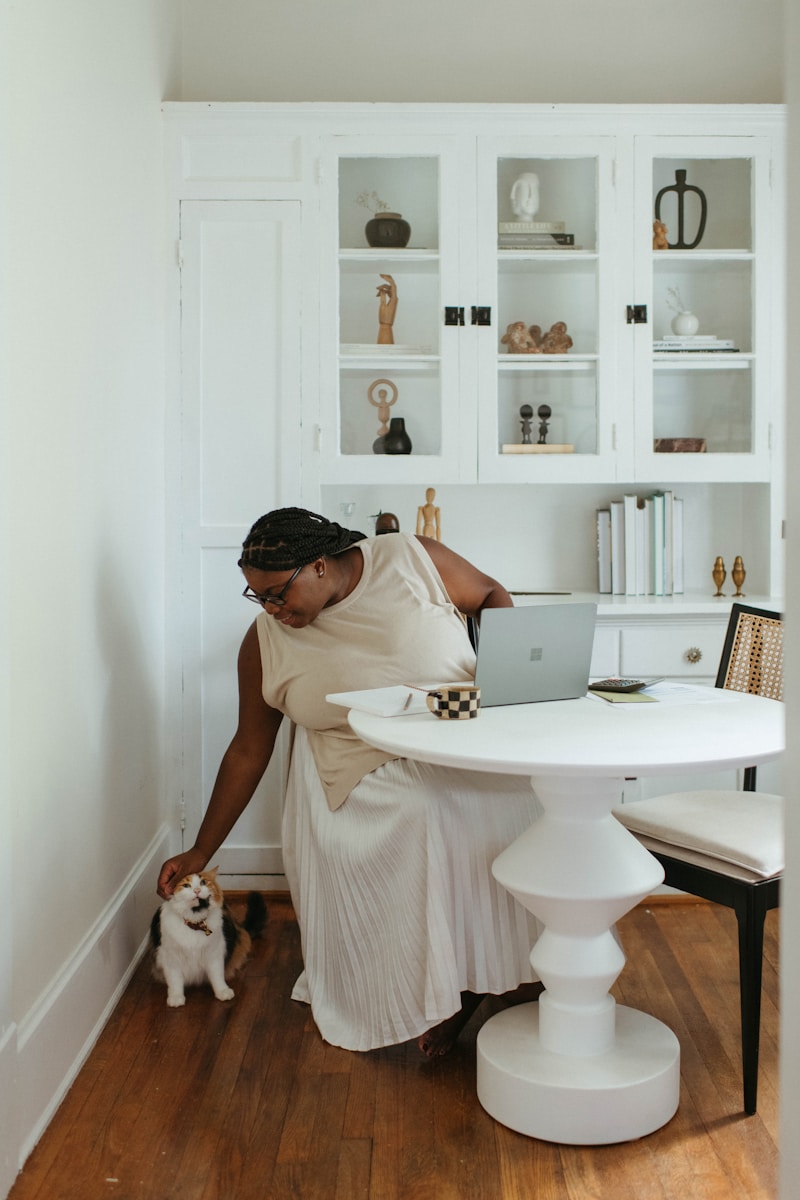 a person standing in a room